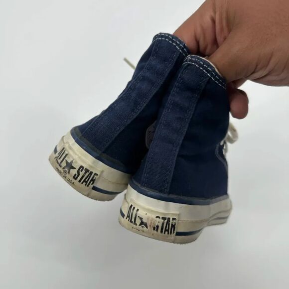 Vintage 80s Converse Chuck Taylor High Navy Blue Sneakers Size 5M/6.5W